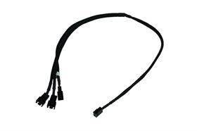 Phobya Y-cable - 3-pin to 3 pcs 3-pin - Black